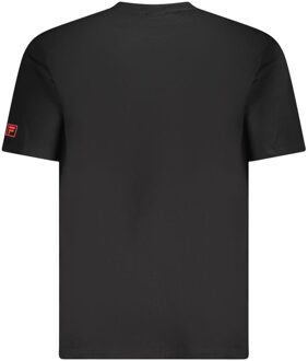 Fila Cursief Logo T-shirt Korte Mouwen - maat L Zwart