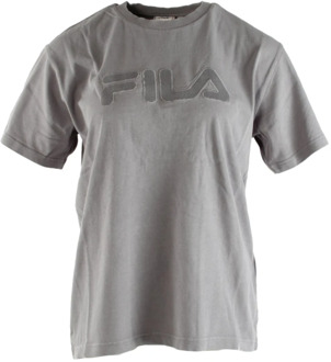 Fila Dames Grijs Katoenen T-shirt Fila , Gray , Dames - L,M,S,Xs