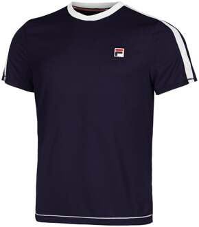 Fila Elias T-shirt Heren-Donkerblauw,Wit - L