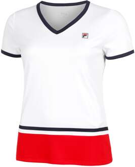 Fila Elisabeth T-shirt Dames-Wit,Rood - XS,S,M,L,XL,XXL