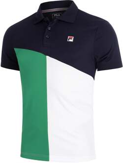 Fila Erol Polo Heren-Donkerblauw,Groen - S,M,L,XL,XXL