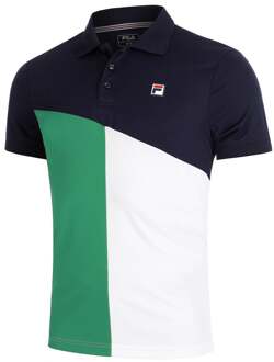 Fila Erol Polo Heren-Donkerblauw,Groen - S