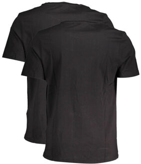 Fila Heren brod t-shirt (set van 2) Zwart - S