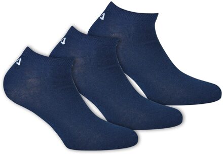 Fila Invisible Socks 3-Pack - Blauwe Sneakersokken - 35-38