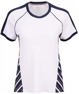 Fila Josefine T-shirt Dames-wit, donkerblauw - XL