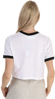 Fila Khaleesi kort dames-T-shirt in wit en zwart Zwart en zilver