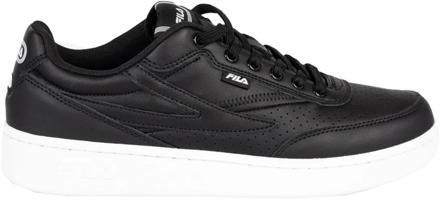 Fila Leren Sneakers met Ronde Neus Fila , Black , Heren - 41 Eu,43 Eu,45 Eu,44 Eu,42 EU