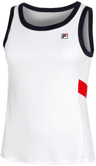 Fila Lissy Tanktop Dames-Wit,Donkerblauw - XL,XXL