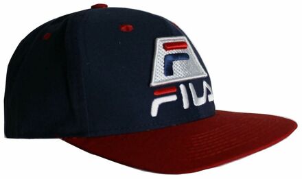 Fila Logo Heren Navy/Rood Cap