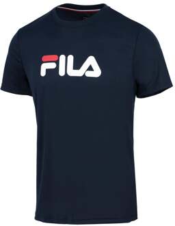 Fila Logo T-shirt Heren-Donkerblauw,Wit - XXL