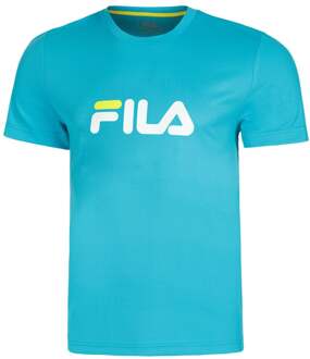 Fila Logo T-shirt Heren turkoois - XXL