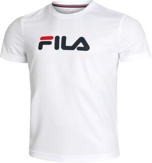Fila Logo T-shirt Heren-Wit,Donkerblauw - XS,S,M,L,XL,XXL,3XL,4XL