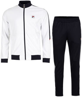 Fila Manuel Trainingspak Heren-Wit,Donkerblauw - S