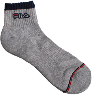 Fila Pack-3 Kwart Sokken F2522 voor Mannen en Vrouwen - maat Grijs