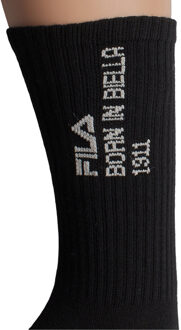 Fila Pack-3 Lange Katoenen Sokken F5602 voor Mannen Zwart