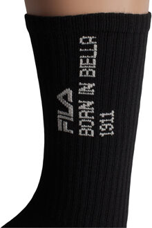 Fila Pakket-3 Lange Katoenen Sokken F5602 voor Mannen Zwart