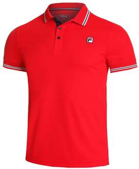 Fila Piro Polo Heren-Rood,Wit - XS