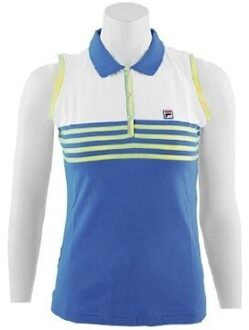 Fila Polo Knitted - Dames Tennis Polo Blauw - S
