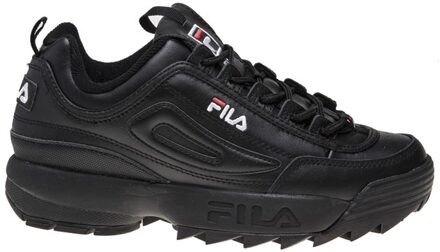 Fila Shop Voor Fila Disruptor Ii Premium Zwarte/Witte/Fila Rode Trainers
