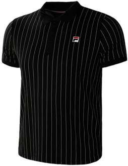 Fila Stripes Polo Heren zwart - L