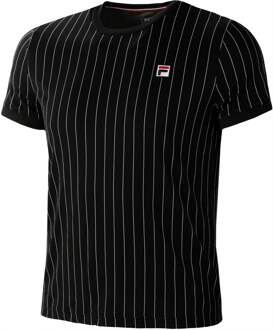 Fila Stripes T-shirt Heren-Zwart,Wit - XS,S,M,L,XL,XXL,3XL