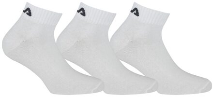 Fila Uni - Quarter unisex socks 3-pack - Wit - 35-38