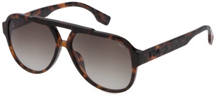 Fila Unisex Zonnebril 59/14/145 mm Acetaat Bruin - One Size