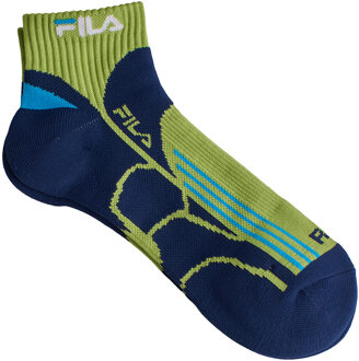 Fila Verpakking-2 Kwart Hardloopsokken F2526 voor Heren Blauw - EU 37 - 42