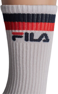 Fila Verpakking van 3 Lange Bamboosokken F5506 voor Mannen en Vrouwen Wit - 8.5-11.5 (UK Shoe)
