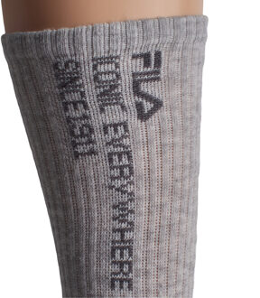 Fila Verpakking van 3 Lange Katoenen Sokken F3606 voor Vrouwen Grijs