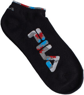 Fila Verpakking van 3 Onzichtbare Sportsokken F2529 voor Mannen en Vrouwen Zwart