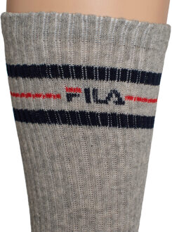 Fila Verpakking van 3 Paar Lange Sportsocken voor Mannen en Vrouwen F9092 - maat EU 43 - 45 Grijs