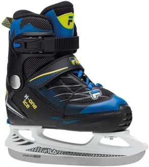 Fila X-One Ice IJshockeyschaatsen Junior (verstelbaar) zwart - blauw - geel - 29-32