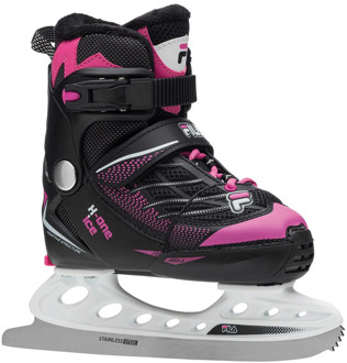 Fila X-One Ice IJshockeyschaatsen Junior (verstelbaar) zwart - roze - wit - 32-35