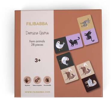 Filibabba Dominospel - Boerderijdieren Kleurrijk
