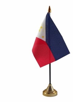 Filipijnen tafelvlaggetje 10 x 15 cm met standaard