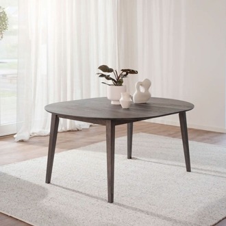 Filippa verlengstuk voor de ronde Filippa eettafel donkerbruin - 45 x 120 cm
