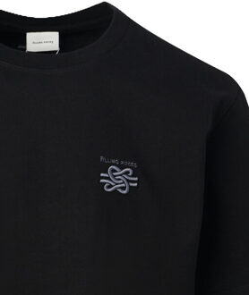 Filling Pieces Embroidered knot t-shirt short slee - maat S Zwart