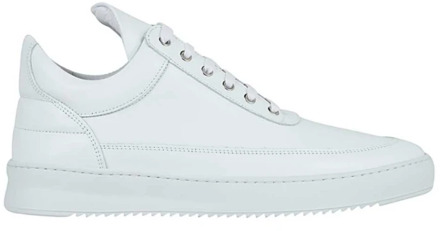 Filling Pieces Low Top Ripple Nappa All White - Heren Sneakers - Maat 42