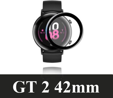 Film Voor Huawei Horloge Gt 2 42Mm 46Mm Screen Protector Gt 2e Tpu Glas Voor GT2/GT2e gebogen Krasbestendig Beschermende Accessoires For GT 2 42mm / 1 stk