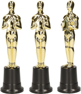 Filmster/Oscar award beeldje - 5x - goud - 22 cm - Hollywood thema film trofee