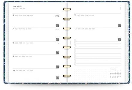 Filofax agendavulling 2025, formaat a5, garden dusk