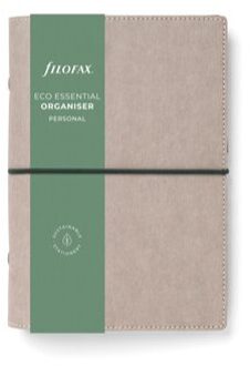 Filofax eco essential organiser 2024, formaat personal, kleur ash grey