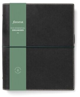 Filofax eco essential organiser, formaat a5, kleur ebony