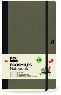 Filofax flexbook ecosmile notitieboek, formaat 13 x 21 cm, kleur koffie