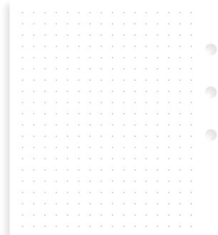 Filofax interieur, formaat personal, uitvoering dotted wit notitiepapier à 30 vel