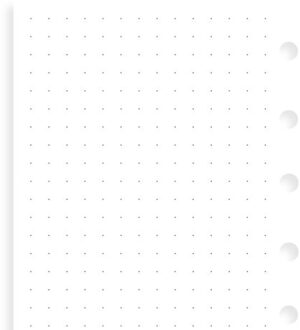 Filofax interieur, formaat pocket, uitvoering dotted wit notitiepapier à 30 vel