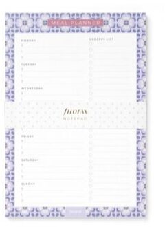 Filofax notepad met magneet, maaltijdplanner, mediterranean