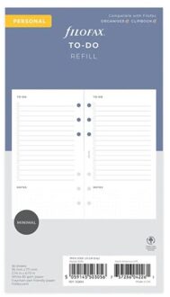 Filofax organiser interieur, formaat personal, to do