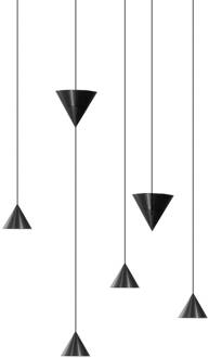 Filomena LED hanglamp 6-lamps 2.700K mat zwart